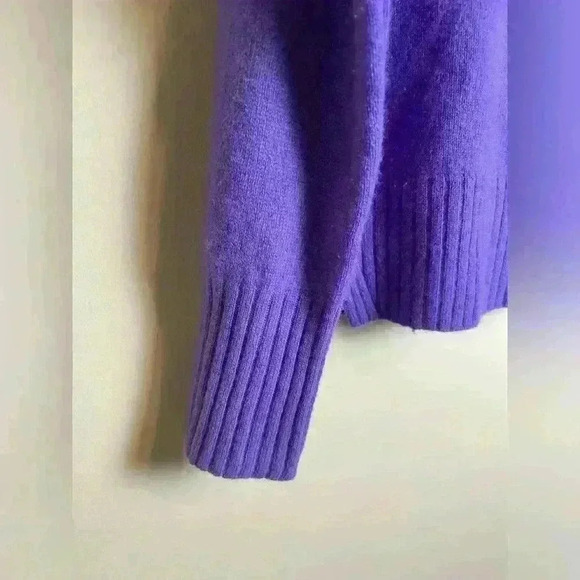 Anthropologie Cashmere Collection Crewneck Sweater Long Sleeve Purple Size XS - Picture 3 of 11
